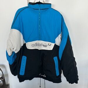 Adidas Retro Blue and Black Jacket